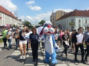 Przemarsz młodzieży w 2015 roku.