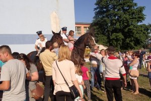 Policjanci na festynie w Aleksandrii.