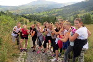 Policjantka na obozie sportowym.