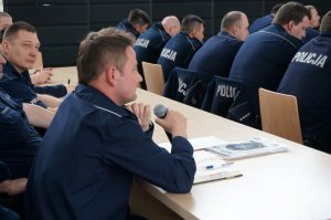 Spotkanie komendanta z dzielnicowymi.