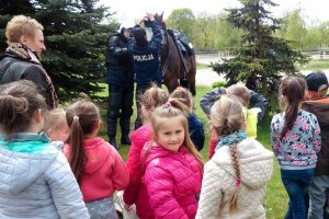 Zajęcia z policją konną.