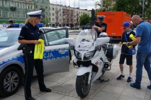 Działania profilaktyczne na Placu Biegańskiego w Częstochowie.