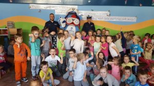 Spotkanie policjantów z przedszkolakami.