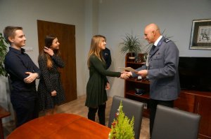 Spotkanie Komendanta z młodymi ludźmi w KMP Częstochowa.