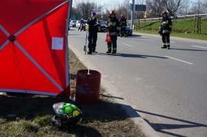 Tragiczny wypadek z udziałem motocyklisty