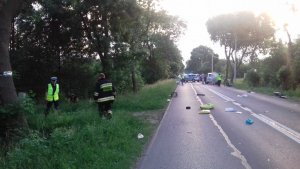 Wypadek śmiertelny z udziałem rowerzysty