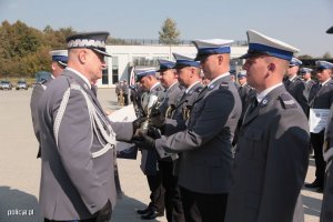 Finał konkursu i wręczenie policjantom pucharów i nagród.