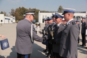 Finał konkursu i wręczenie policjantom pucharów i nagród.