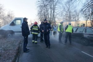 Zdarzenie drogowe w Częstochowie. Rozszczelnił się zbiornik z ciekłym azotem