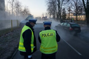 Zdarzenie drogowe w Częstochowie. Rozszczelnił się zbiornik z ciekłym azotem