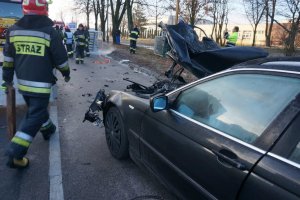 Zdarzenie drogowe w Częstochowie. Rozszczelnił się zbiornik z ciekłym azotem