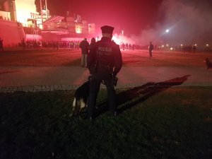 przewodnik z psem służbowym