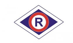 litera &quot;R&quot; - symbol ruchu drogowego