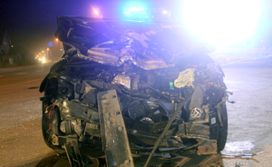 rozbity samochód po wypadku w Częstochowie