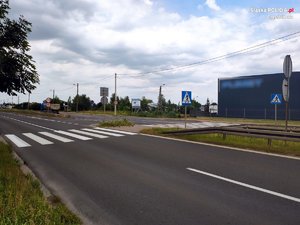 Przejście dla pieszych oznakowane znakami drogowymi