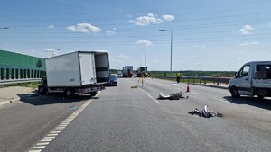 Miejsce zdarzenia wypadku na drodze