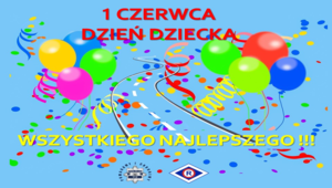 Plakat informacyjny z napisem 1 czerwiec Dzień Dziecka