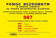 Plakat z numerami alarmowymi