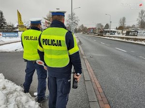Policjanci w trakcie pracy