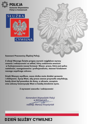 Plakat z treścią życzeń