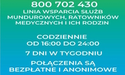 Plakat przedstawiający i informację o sposobie kontaktowania się i  numerem telefonu