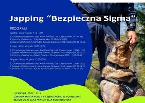 Plakat informacyjny z napisami i zdjęciem